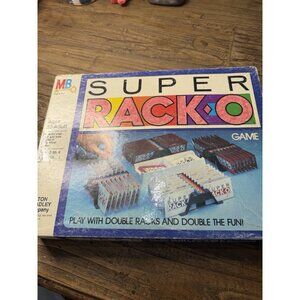 Vintage 1983 Complete Super Rack-O Game Milton Bradley Double Card Racks Racko